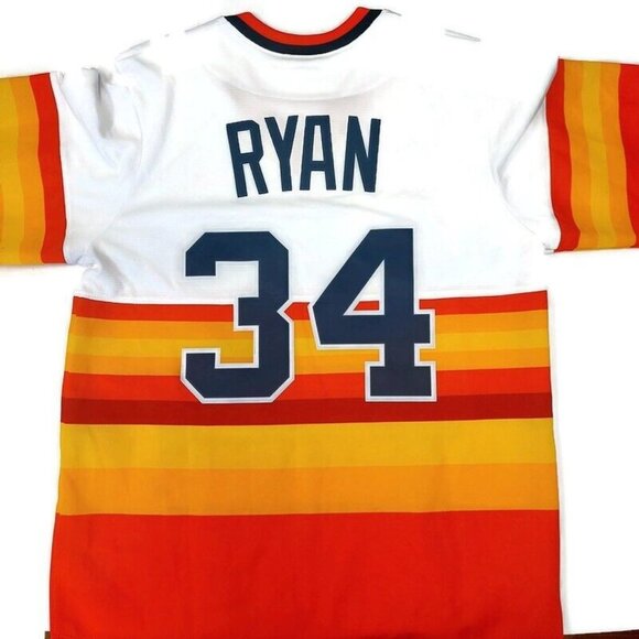 Nike Nolan Ryan Houston Astros Jersey Mens M Hall of Fame Cooperstown Collection - Picture 12 of 12